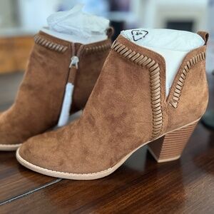 Dolce Vita Jace Brown Faux Suede Heeled Bootie